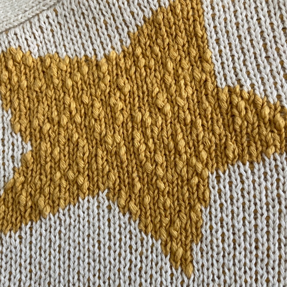 Marled Cream Sweater with Gold Stars - Picture 3 of 5